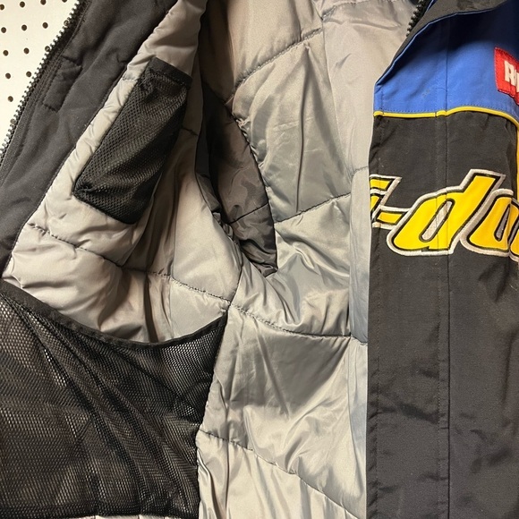 Ski-doo BRP Snowmobile  zip up jacket Blue and Yellow Mens size Medium - Picture 5 of 5